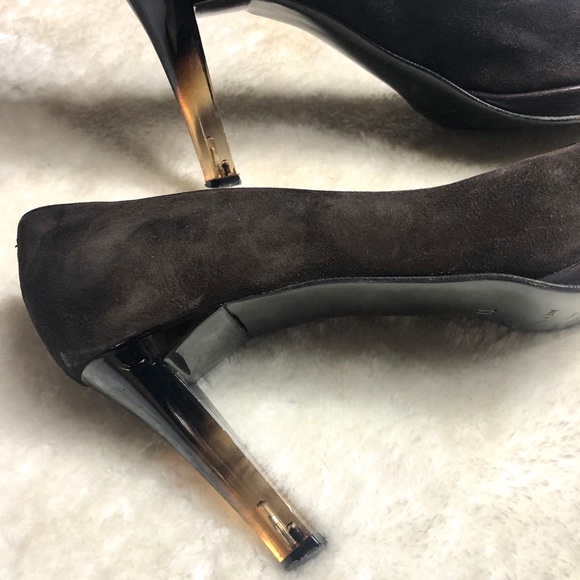 *Sonia Rykiel | Vintage Peep Toe Suede Lucite Heels - Picture 5 of 8